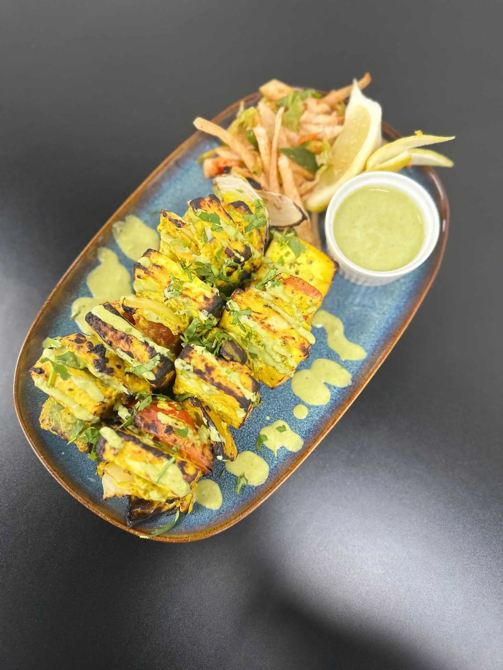 Delicious Malai Paneer Tikka at The Samosa Shop in Edmonton, AB
